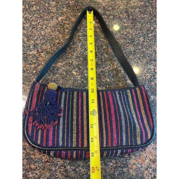 Roller Rabbit Navy Beaded Purse - Picture 8 of 14